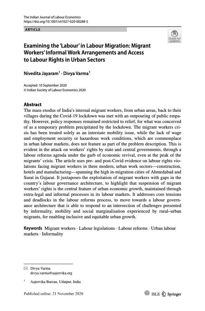 Examining the 'Labour' in Labour Migration